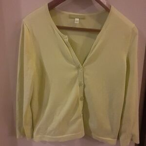 Sigrid Olsen Light Green Cardigan Sweater Button Closure Size Small